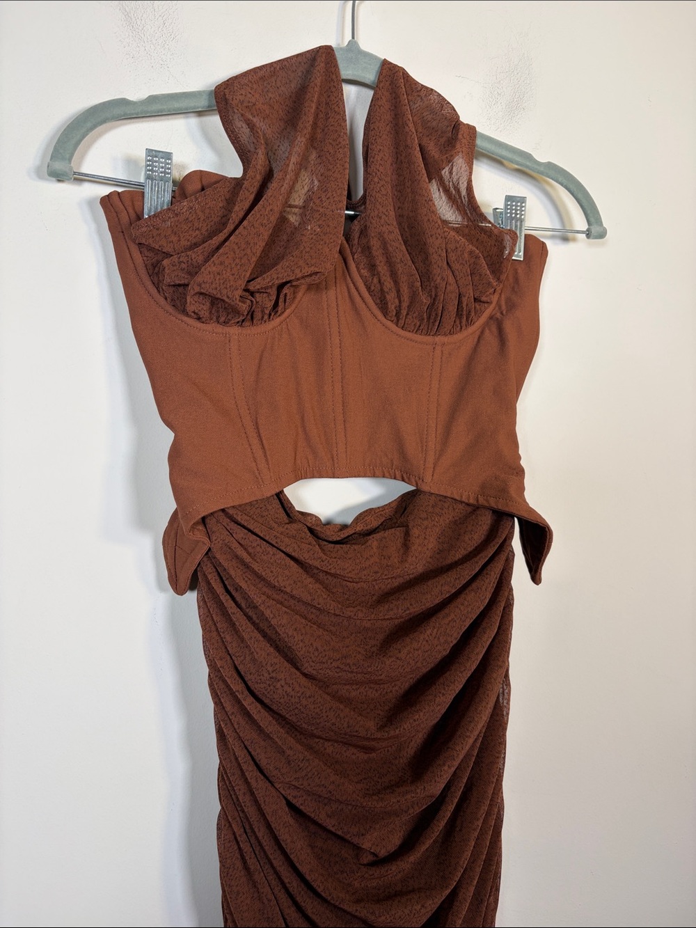 Camila Coelho Carolina Midi Dress in Brown - XS - Picture 4 of 6